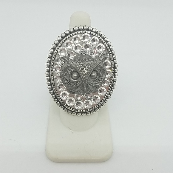 GASOLINE GLAMOUR Jewelry - Gasoline GLAMOUR owl rhinestone charm ring sample GASOLINE GLAMOUR Jewelry - Gasoline GLAMOUR owl rhinestone charm ring sample